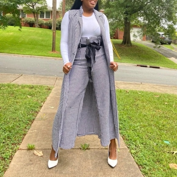 “Hazel Cove” Coat Vest & Palazzo Pant set - Picture 8 of 16